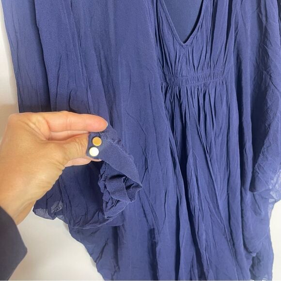 Diane Von Furstenberg Silk Fleurette navy Dress - Picture 6 of 6